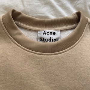 acne studios beige crewneck sweatshirt